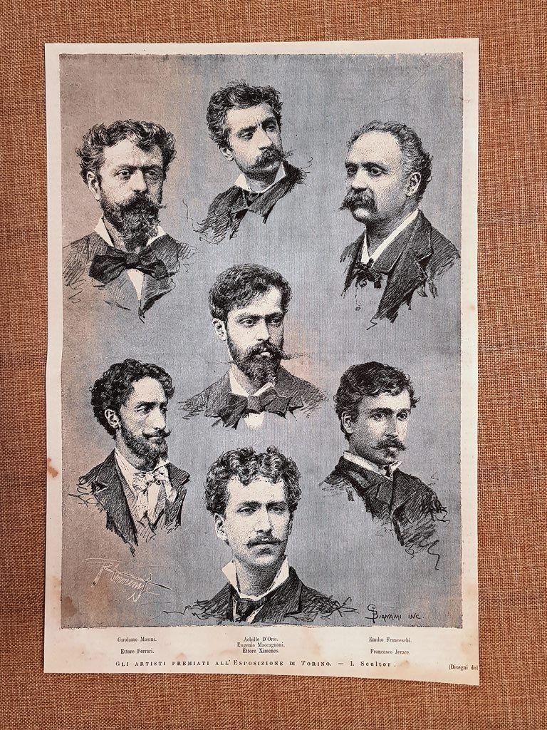 Esposizione d'Arte di Torino del 1880 Masini Ferrari D'Orsu Maccagnani …