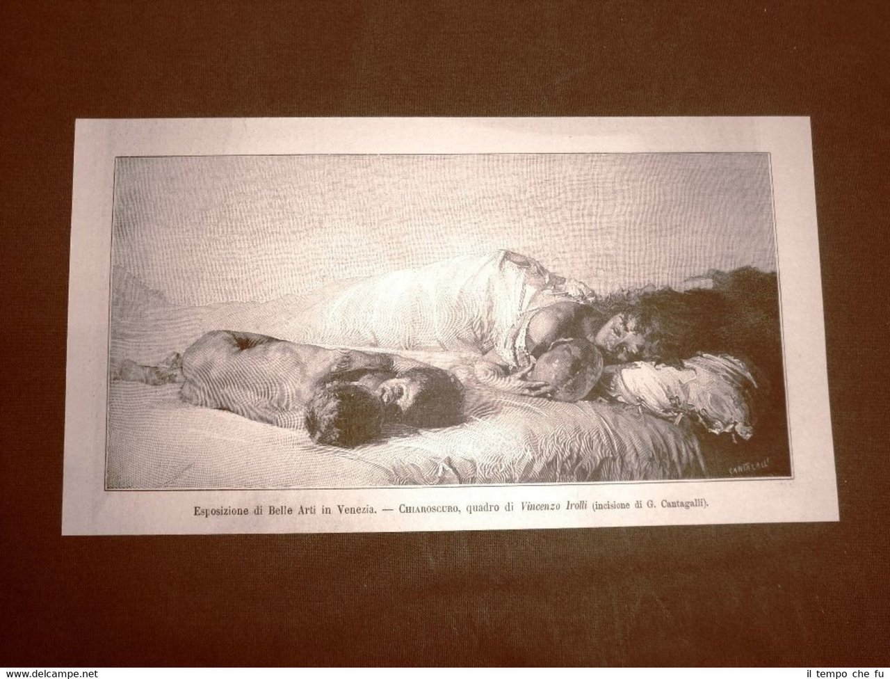 Esposizione d'arte di Venezia del 1887 Chiaroscuro Quadro di Vincenzo …