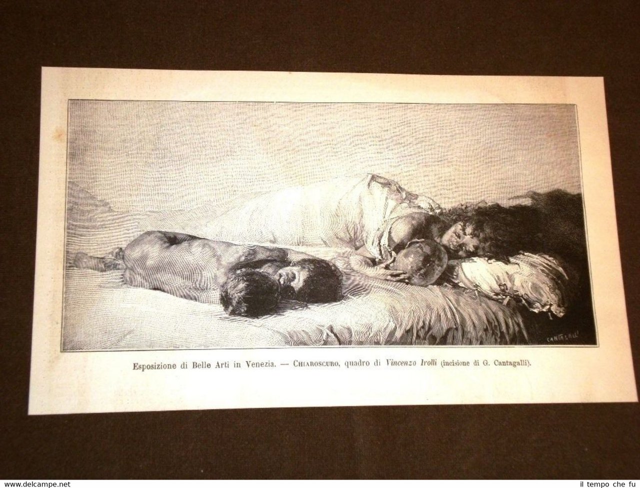 Esposizione d'arte di Venezia nel 1887 Chiaroscuro Quadro di Vincenzo …