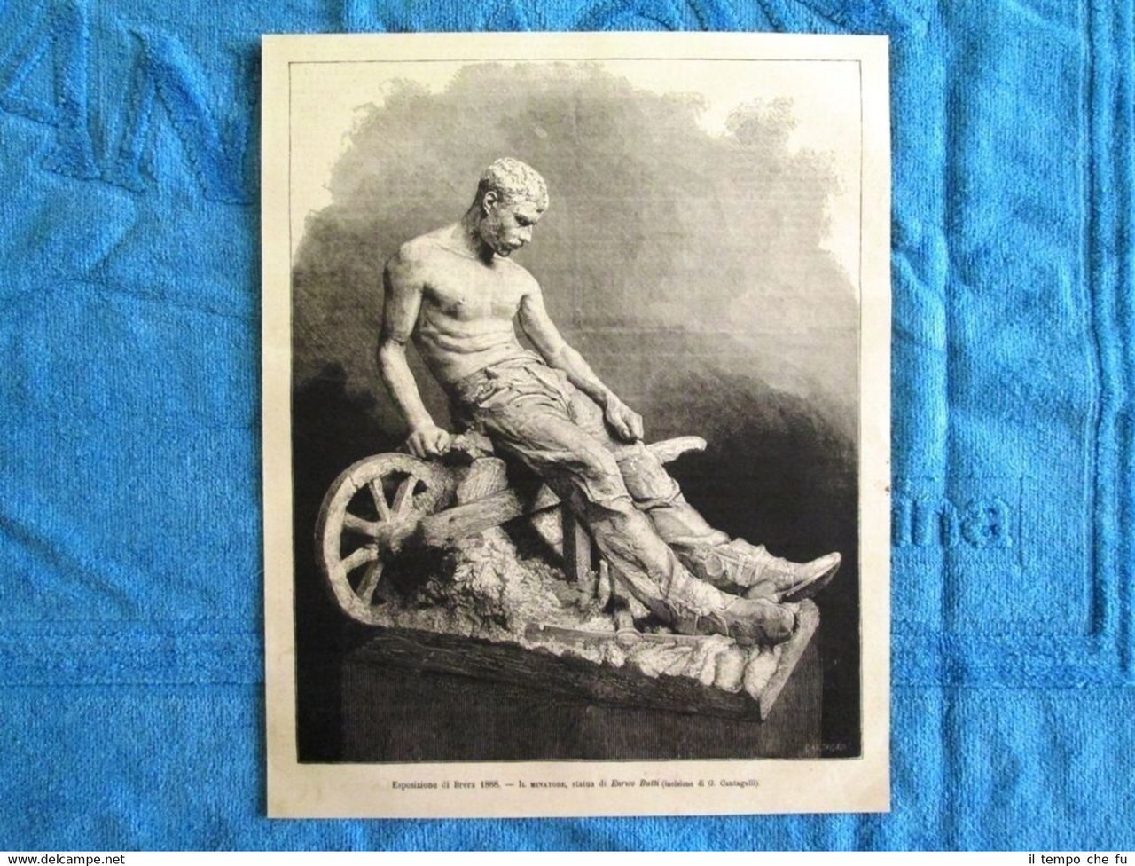 Esposizione di Brera nel 1888: Il Minatore, statua di Enrico …