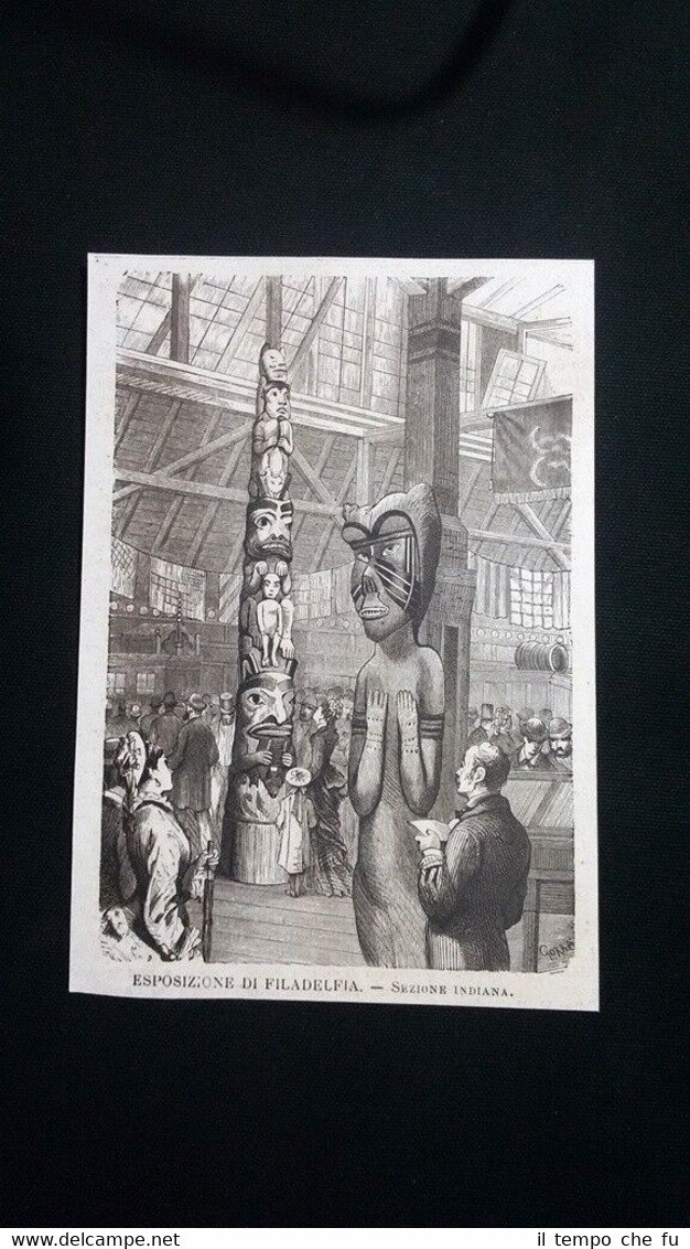 Esposizione di Philadelphia del 1876 - Sezione indiana Incisione del … | Immagine principale