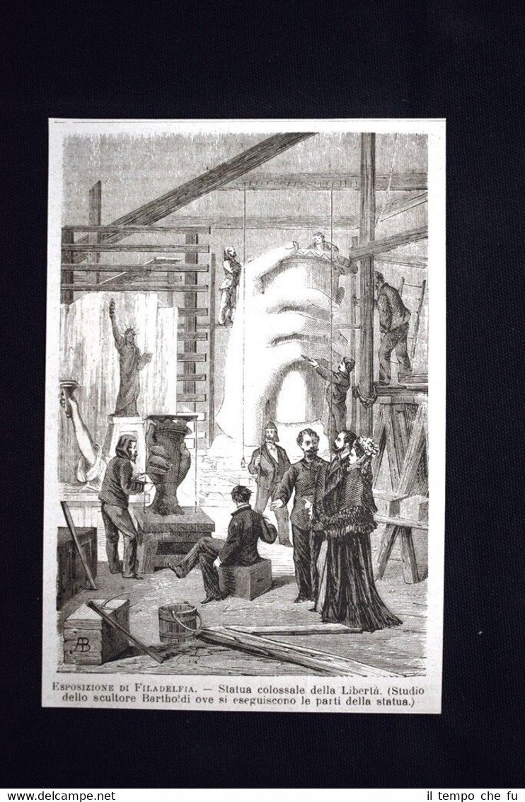 Esposizione di Philadelphia del 1876 - Statua colossale della Libertà(Bartholdi)