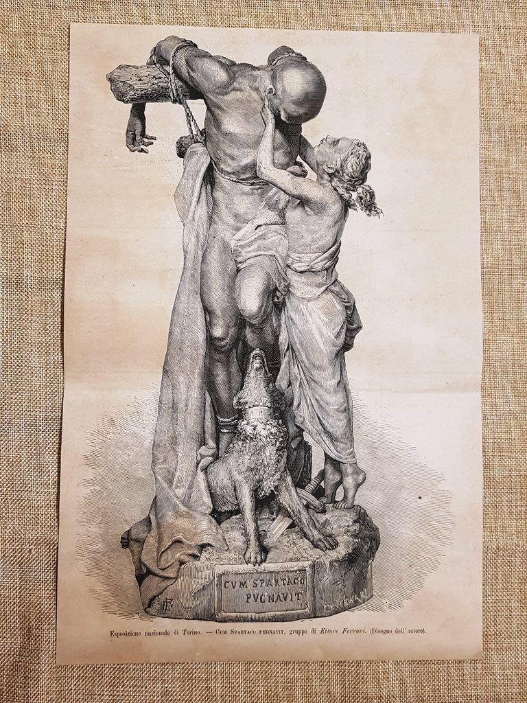 Esposizione di Torino nel 1880 Cum Spartaco pugnavit Scultura di …
