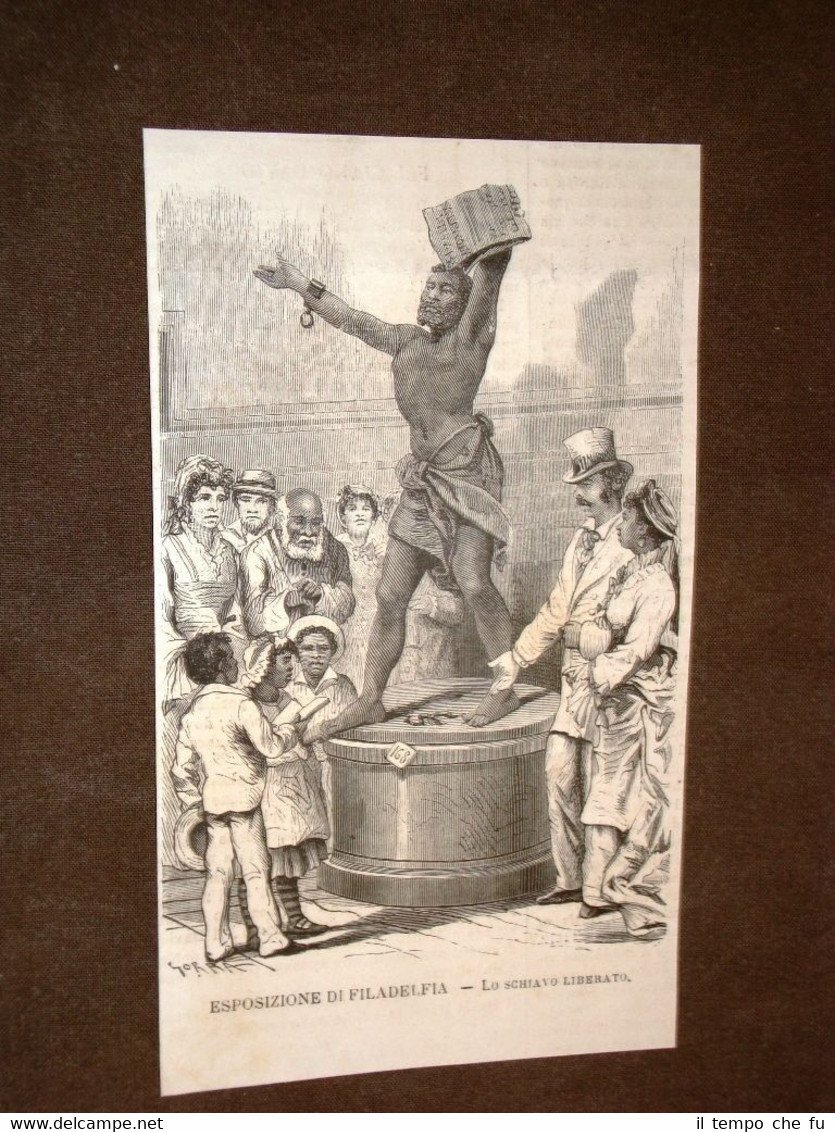 Esposizione internazionale di Filadelfia nel 1876 Lo schiavo liberato Statua
