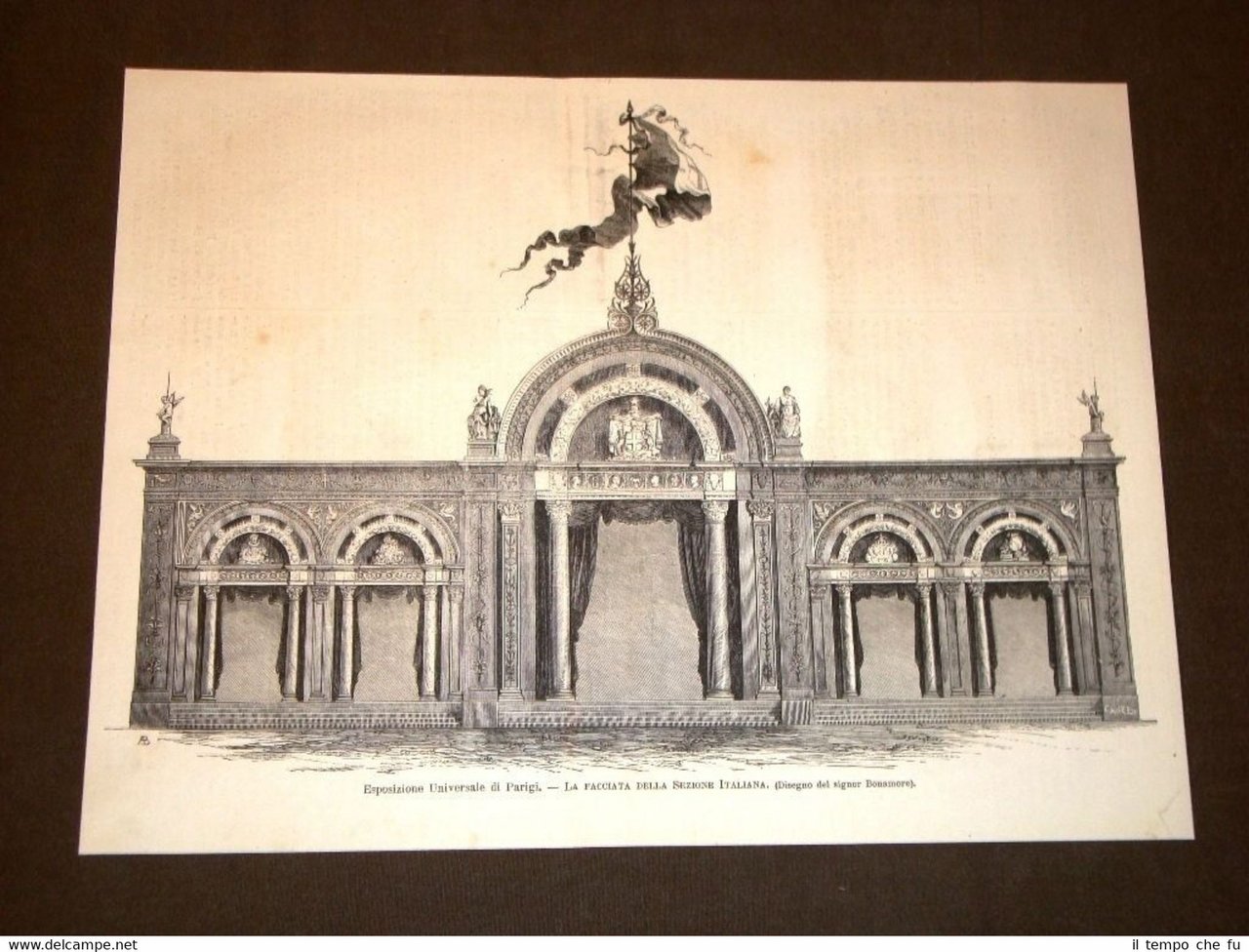 Esposizione Universale di Parigi del 1878 Facciata della sezione dell'Italia | Immagine principale