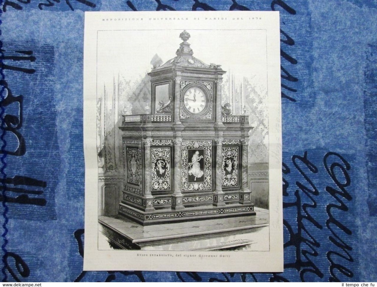Esposizione universale di Parigi del 1878: Stipo intarsiato, del signor …