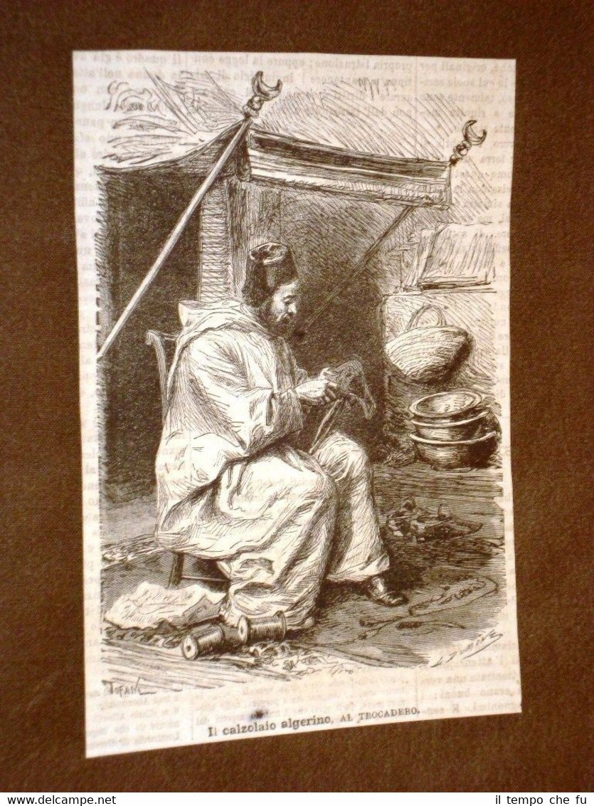 Esposizione universale di Parigi nel 1878 Calzolaio Algeri Padiglione Trocadero | Immagine principale