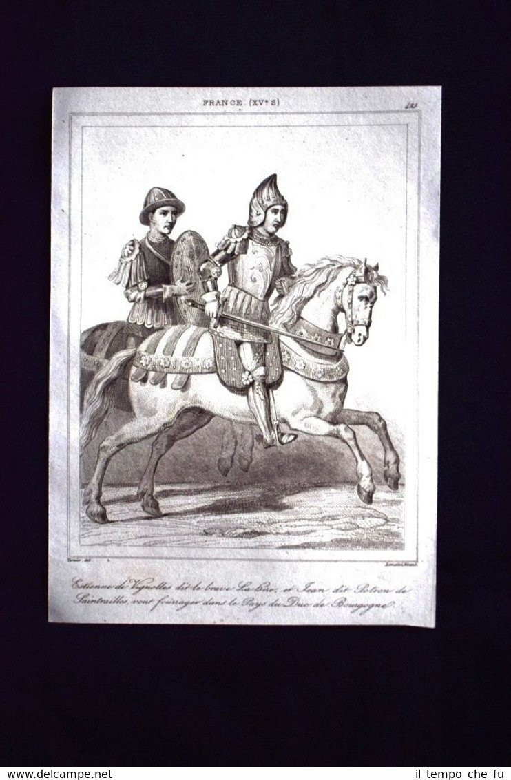 Estienne de Vignolles dit le Brave Incisione del 1850 L'Univers …