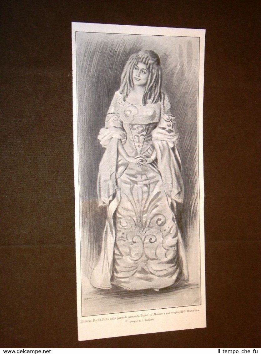 Evelina Paoli Papa nel 1909 In Armanda Bejart in Molière …