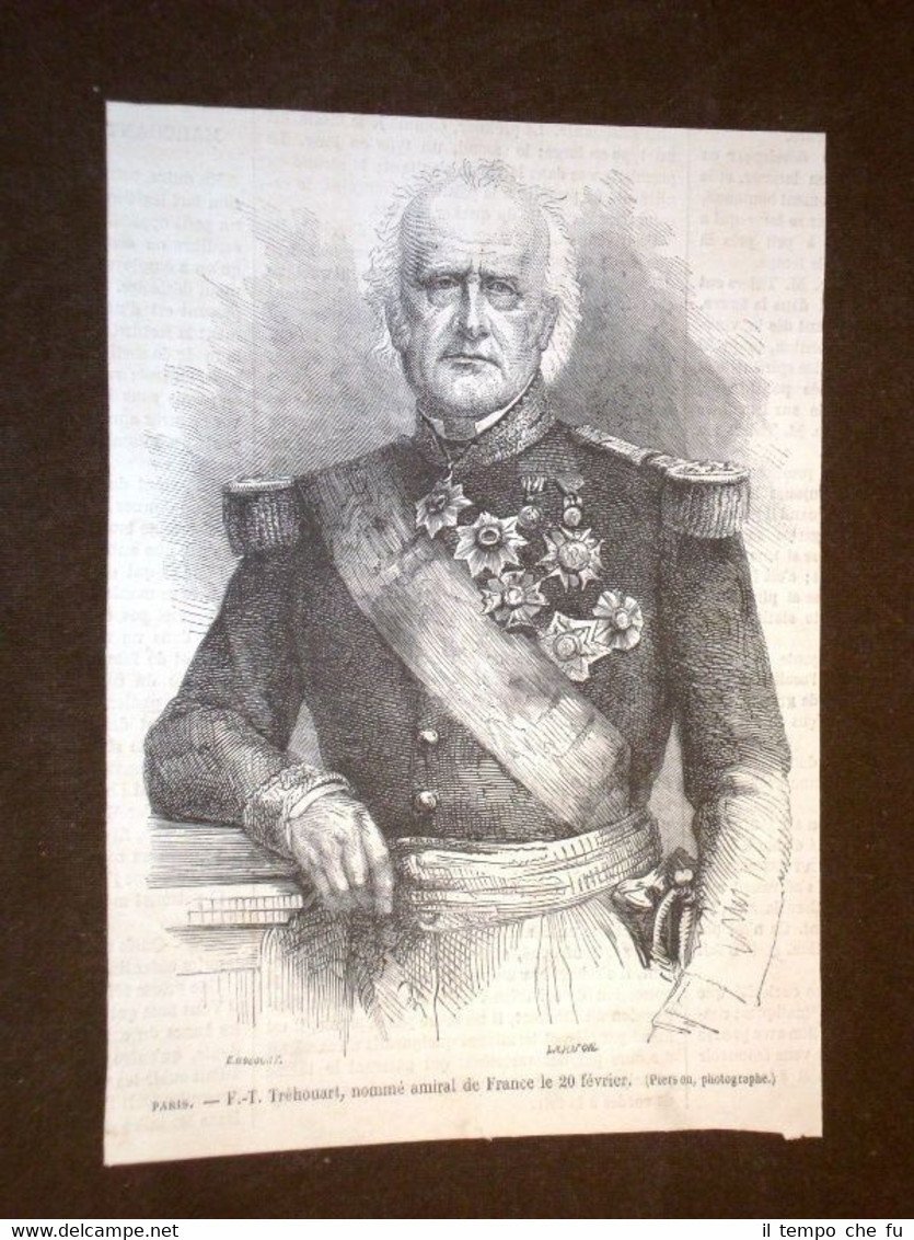 F.T. Tréhouart Nominato Ammiraglio della Marina di Francia il 20 …