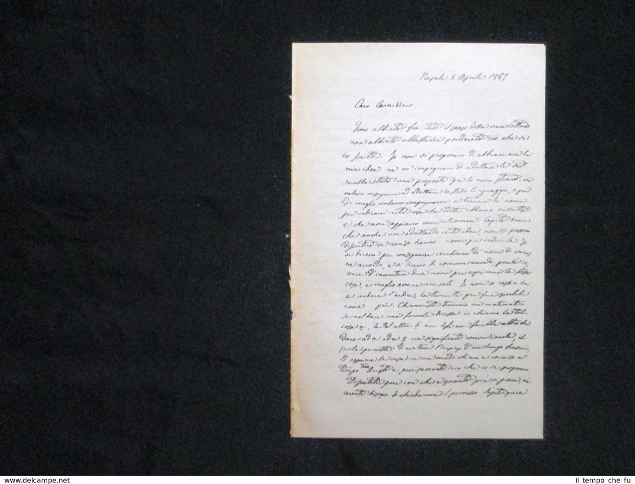 Fac simile di lettera di Raffaele Piria al senatore Stanislao … | Immagine principale