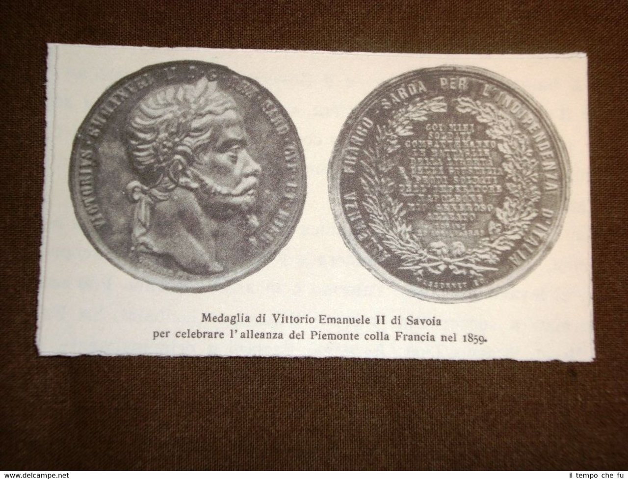 Fac simile Medaglia Alleanza Vittorio Emanuele II di Savoia e …