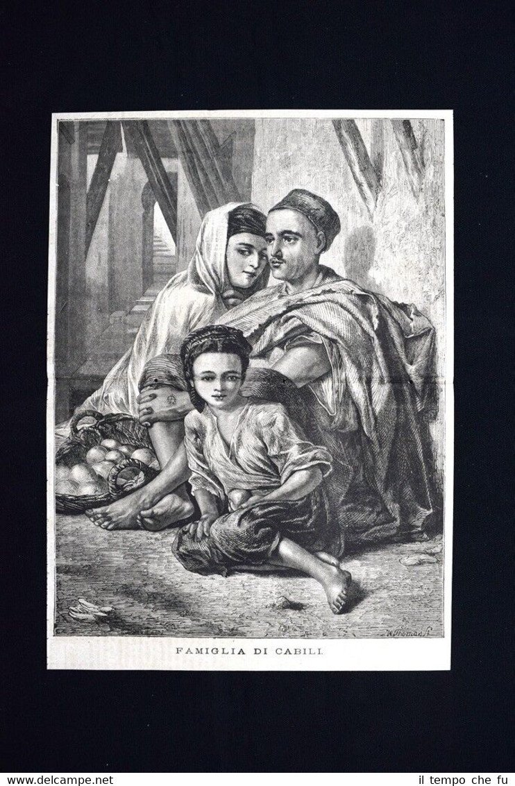 Famigli di Cabili Incisione del 1871