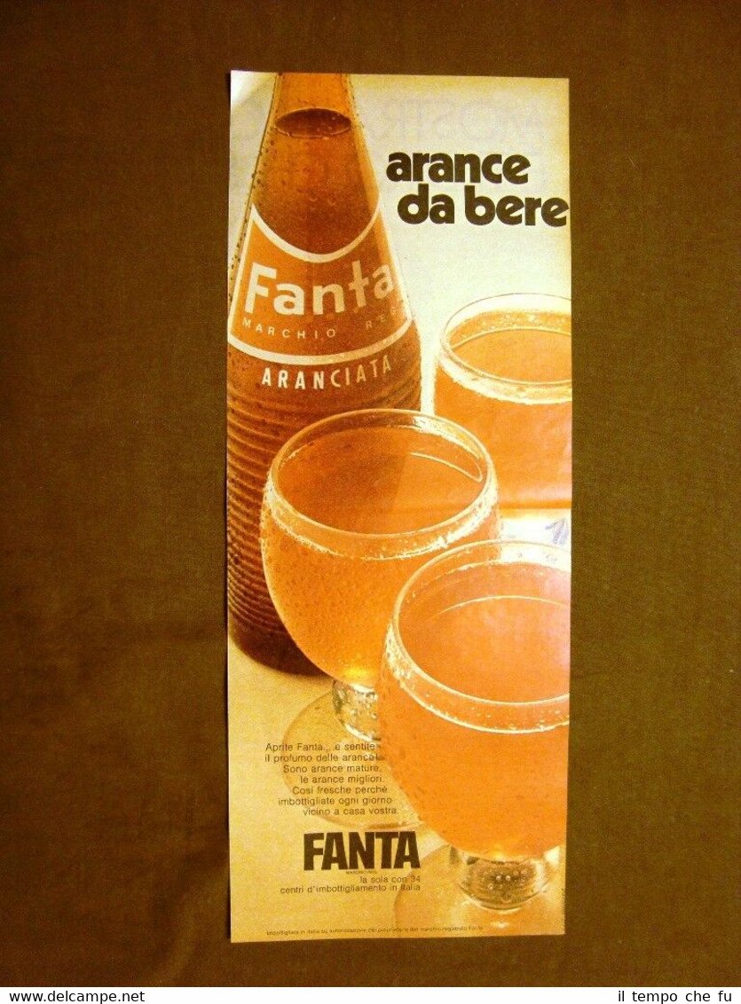 Fanta Arance da bere Pubblicità vintage anni '70