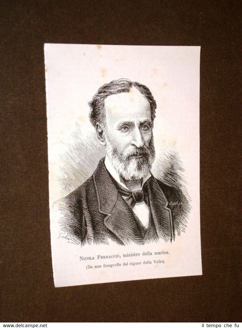 Ferracciù Nicolò o Nicola nel 1879 Ministro della Marina | Immagine principale
