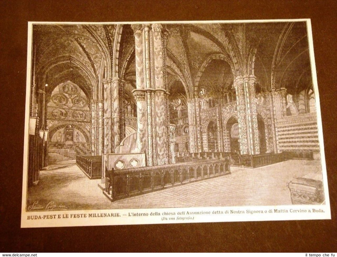 Feste millenarie di Budapest nel 1896 Chiesa Assunzione Mattia Corvino …