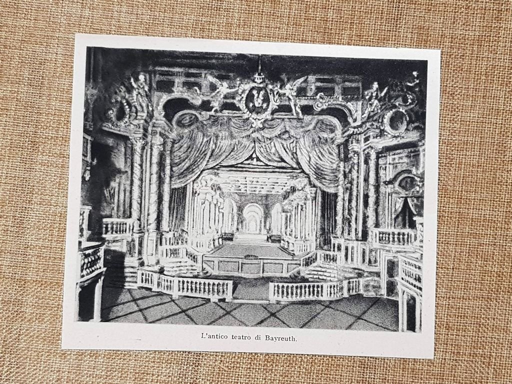 Festspielhaus di Bayreuth Il teatro wagneriano Germania Stampa del 1944