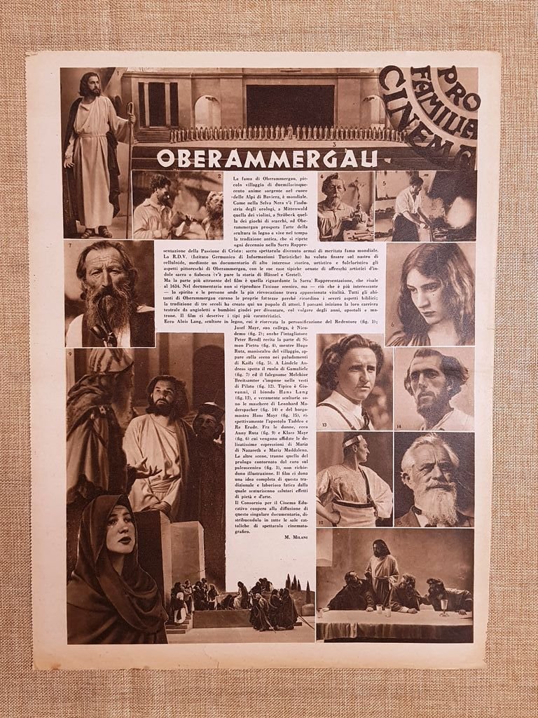 Film Oberammergau Illustrazione di Cinema del 1937