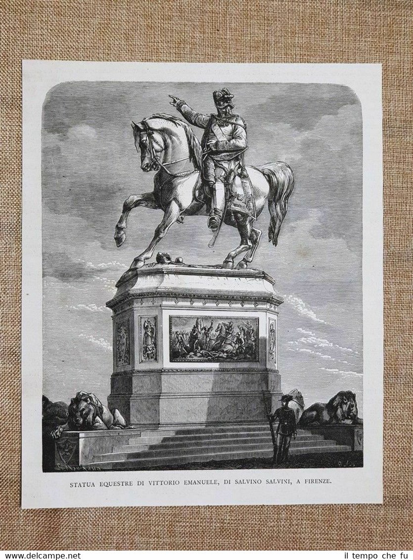 Firenze 1 giugno 1862 Inaugurazione Statua Re Vittorio Emanuele II … | Immagine principale