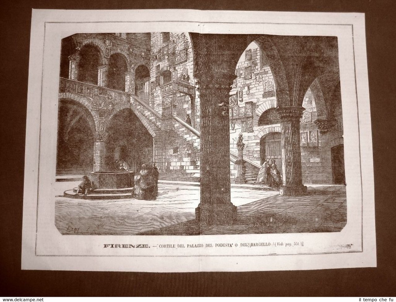 Firenze nel 1866 Cortile del Palazzo del Podestà o del …