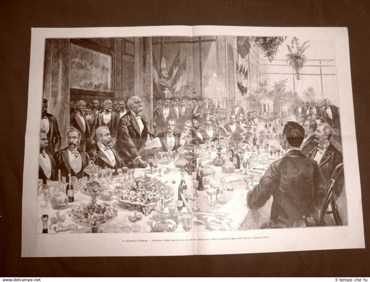 Firenze nel 1890 Banchetto in onore di Francesco Crispi Discorso …