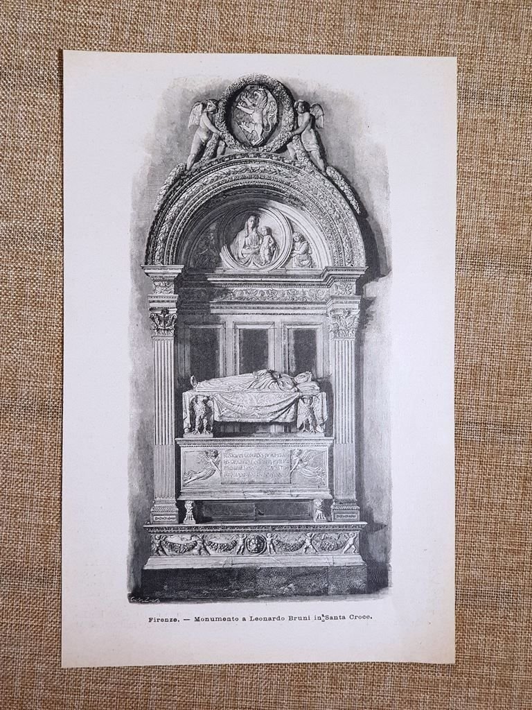 Firenze nel 1896 Monumento a Leonardo Bruni Basilica di Santa …