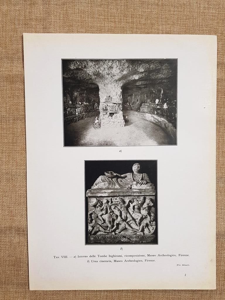 Firenze nel 1917 Tombe Inghirami e Urna cineraria Museo Archeologico …