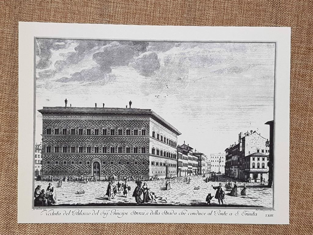 Firenze Veduta Palazzo Strozzi Gabbuggiani e S. M. Novella Zocchi …