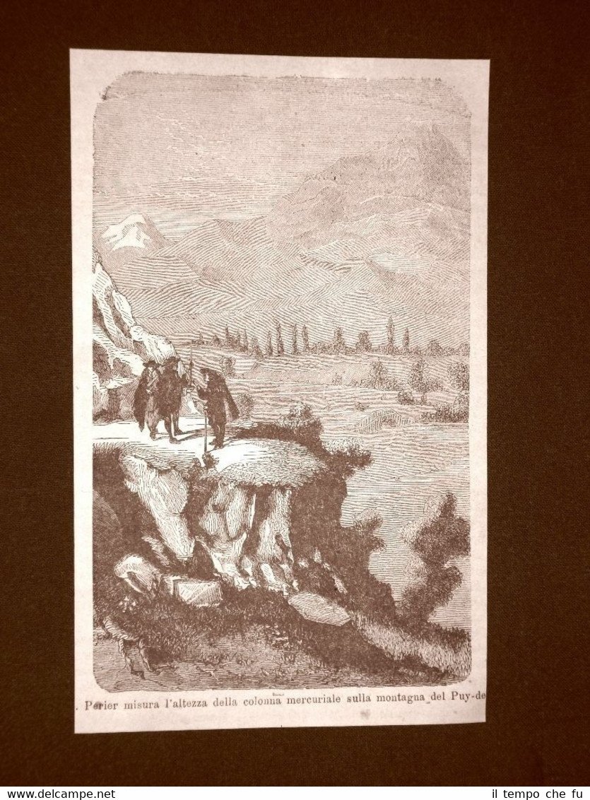 Florin Périer sulla montagna del Puy-de-Dôme misura pressione dell'atmosfera | Immagine principale