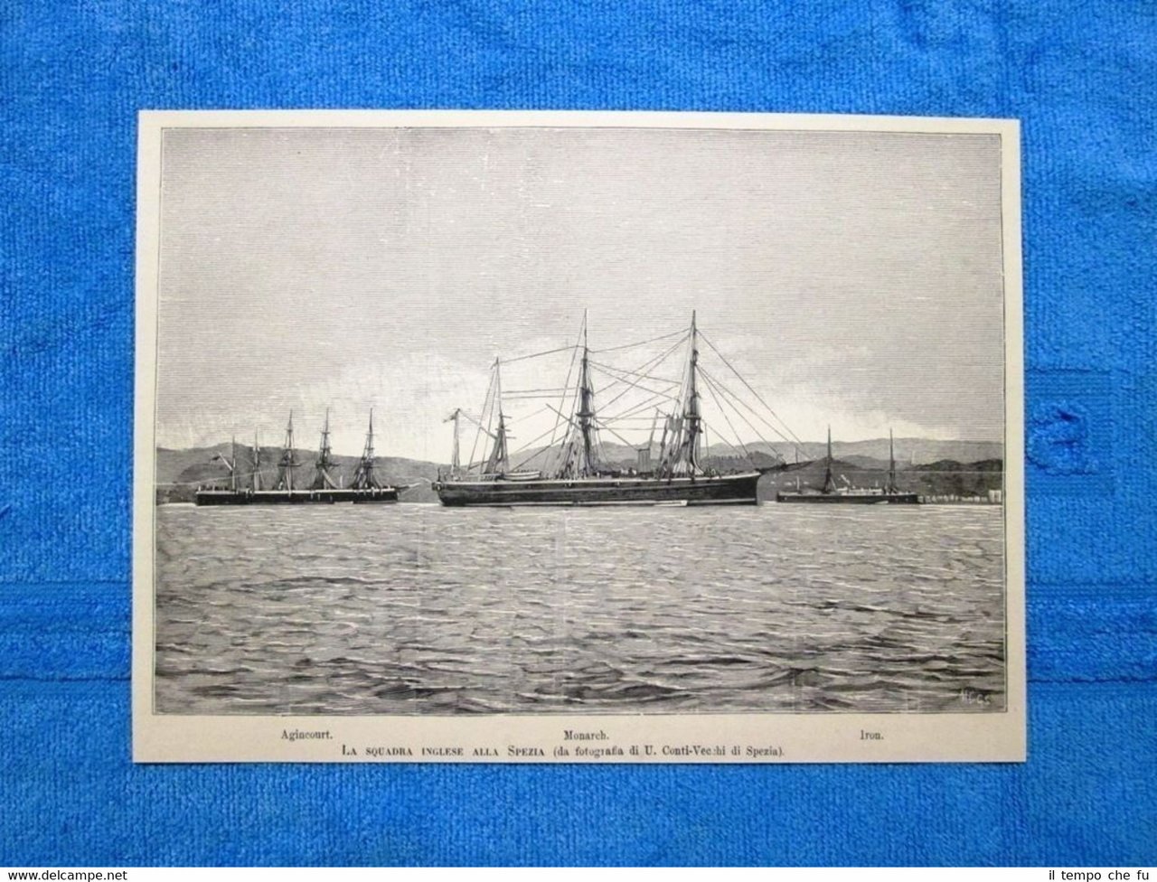 Flotta d'Inghilterra a La Spezia nel 1888: Agincourt - Monarch …