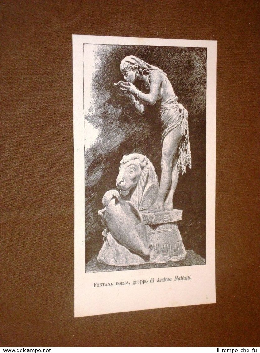 Fontana egizia o egiziana Statua di Andrea Malfatti del 1886