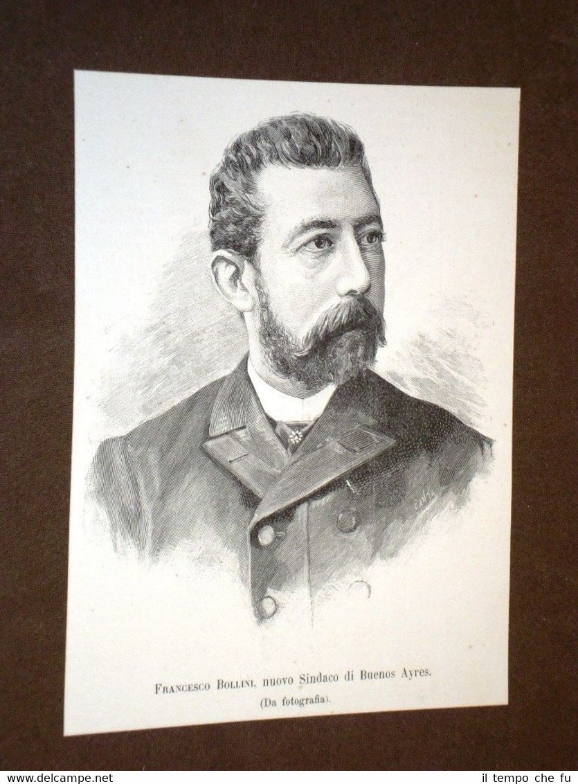 Francesco Bollini nel 1891 Sindaco di Buenos Ayres Argentina