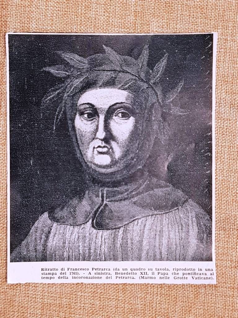 Francesco Petrarca Arezzo 1304 Arquà 1374 Riproduzione del 1761 Stampa …