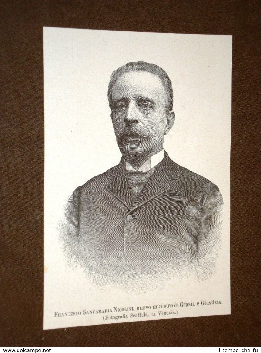 Francesco Santamaria-Nicolini di Napoli nel 1893 Ministro di grazia e …