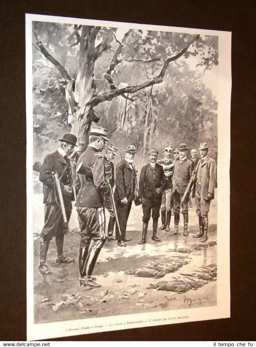 Francia 1903 Vittorio Emanuele III Savoia Elena Montenegro Caccia a …