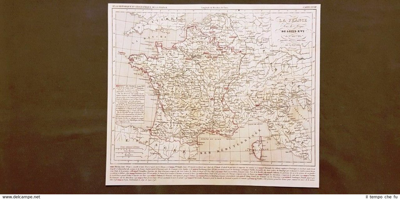 Francia sotto il Regno di Re Luigi XVI 1774-1793 Carta …