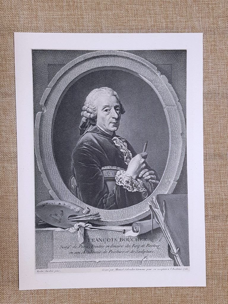 Francois Boucher Pittore Maestro del Rococò Mitologia Pompadour Incisione 1888