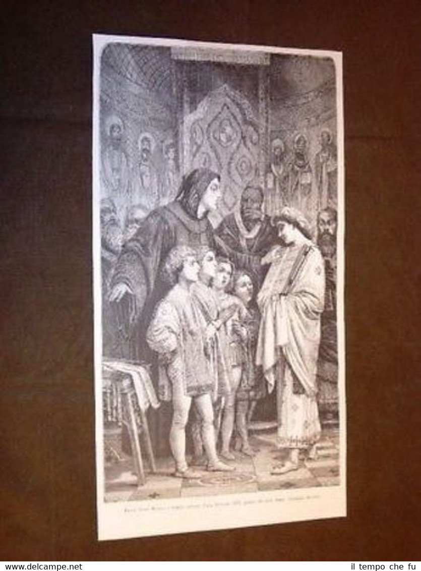 Frate Guido Monaco davanti Papa Giovanni XIX di Bertini | Immagine principale