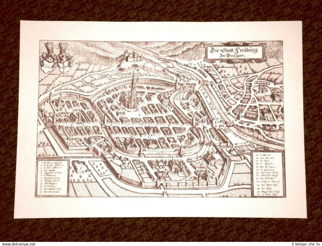 Friburgo in Brisgovia Germania Incisione di Merian Matthäus del 1640 …