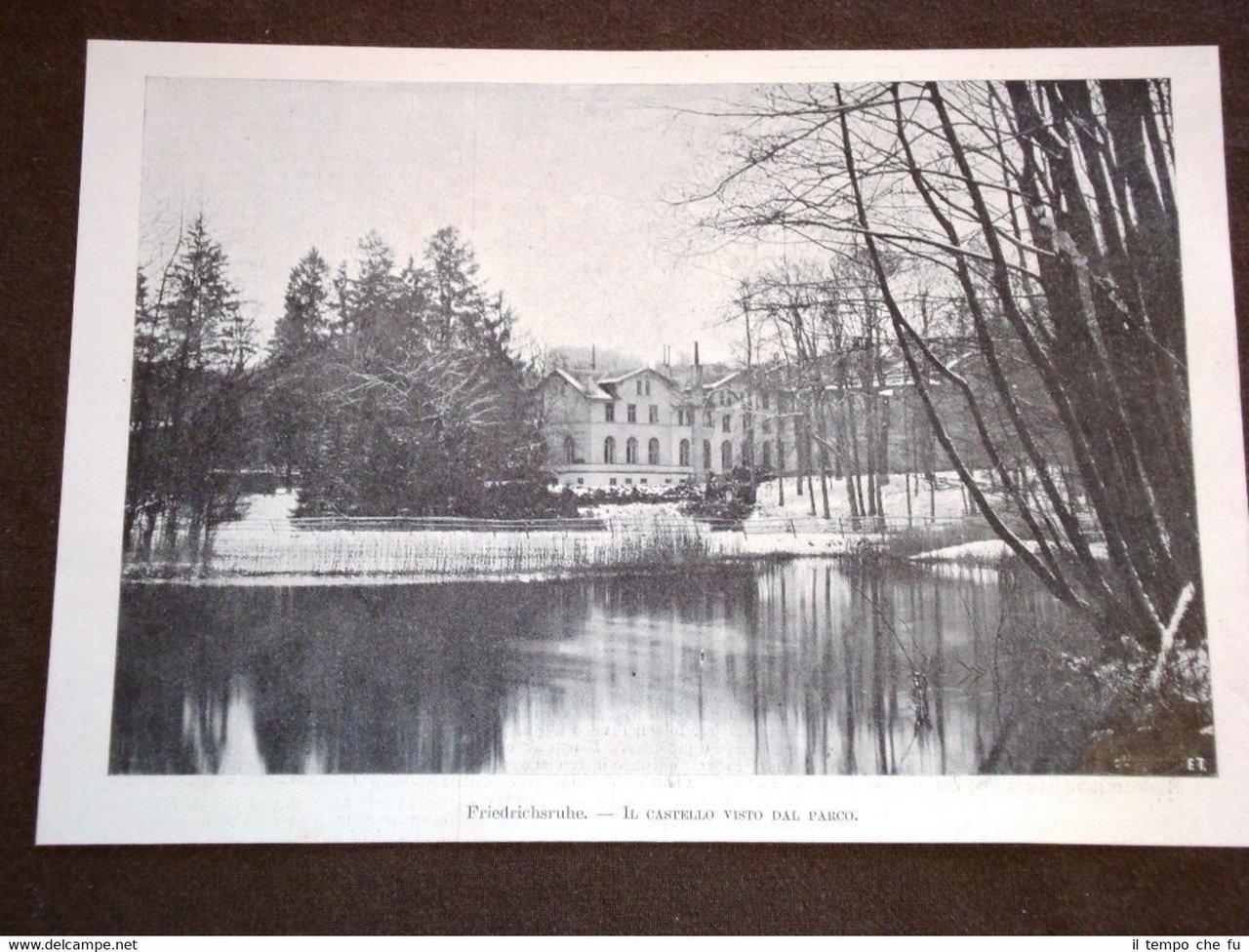 Friedrichsruhe nel 1898 Castello visto dal Parco Germania