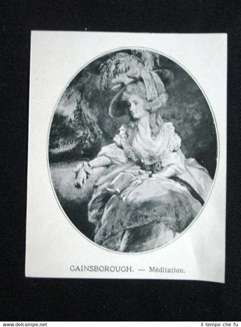Gainsborough - Meditazione Stampa del 1905 | Immagine principale