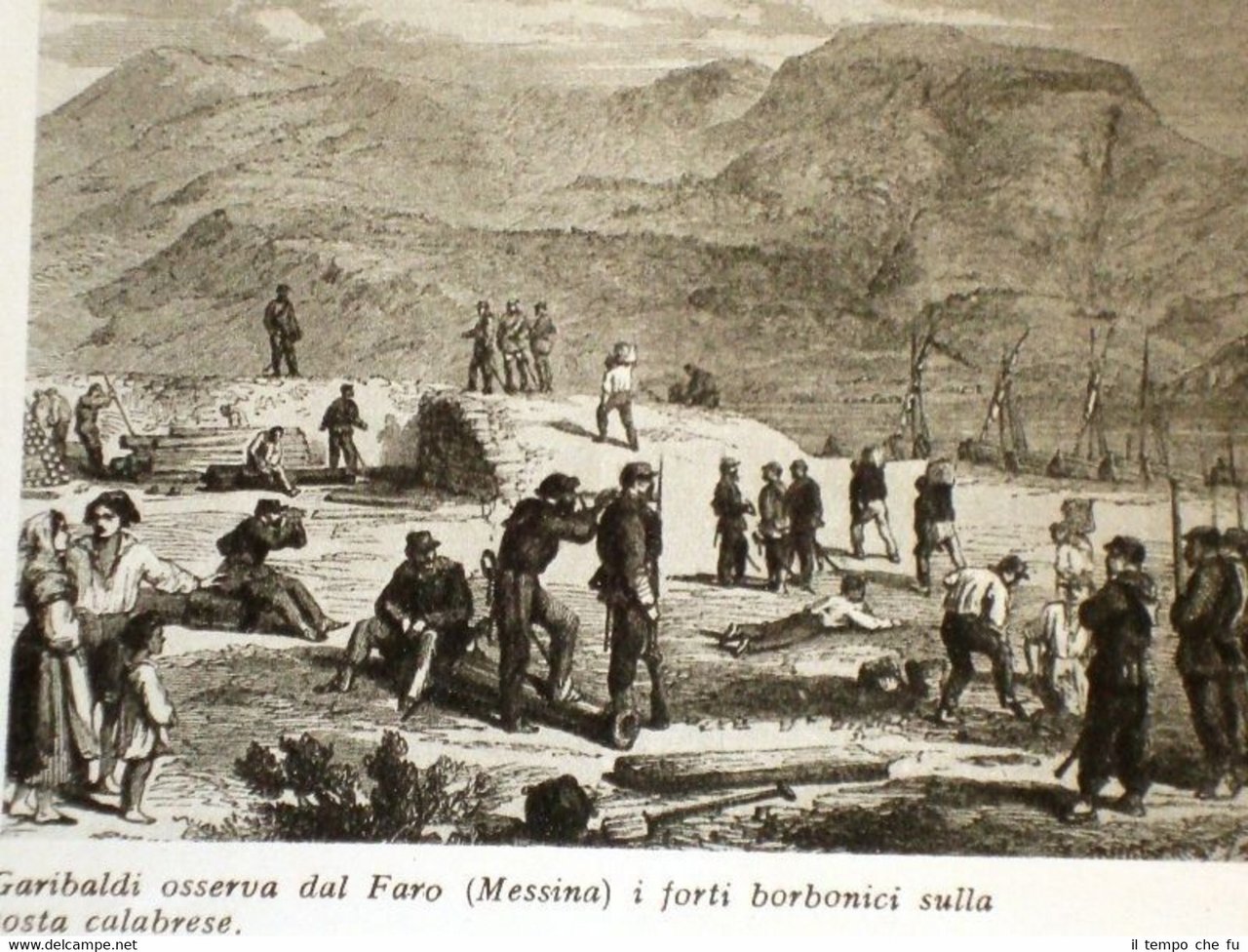 Garibaldi Sicilia Condottiero osserva dal Faro Forti Borbonici Messina Locanda