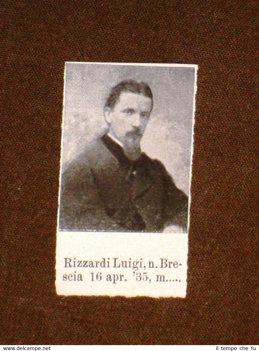 Garibaldino Mille Garibaldi Rizzardi Luigi di Brescia e Scotto Pietro …