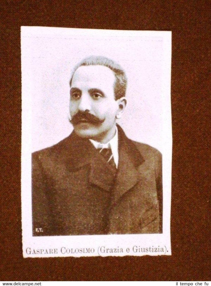 Gaspare Colosimo Sottosegretario di Grazia e giustizia nel 1906 | Immagine principale