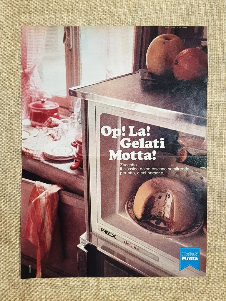 Gelati Motta Op! La! Pubblicità vintage anni '70