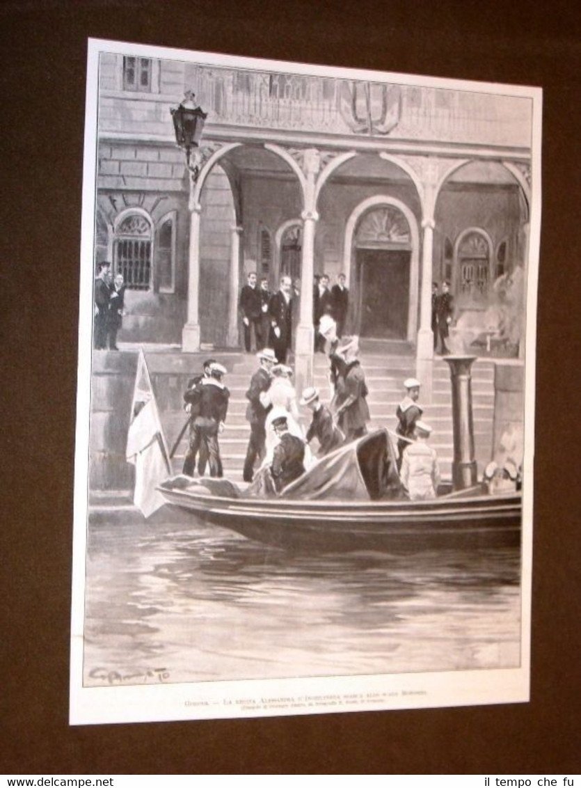 Genova nel 1905 La Regina Alessandra d'Inghilterra sbarca allo Scalo …
