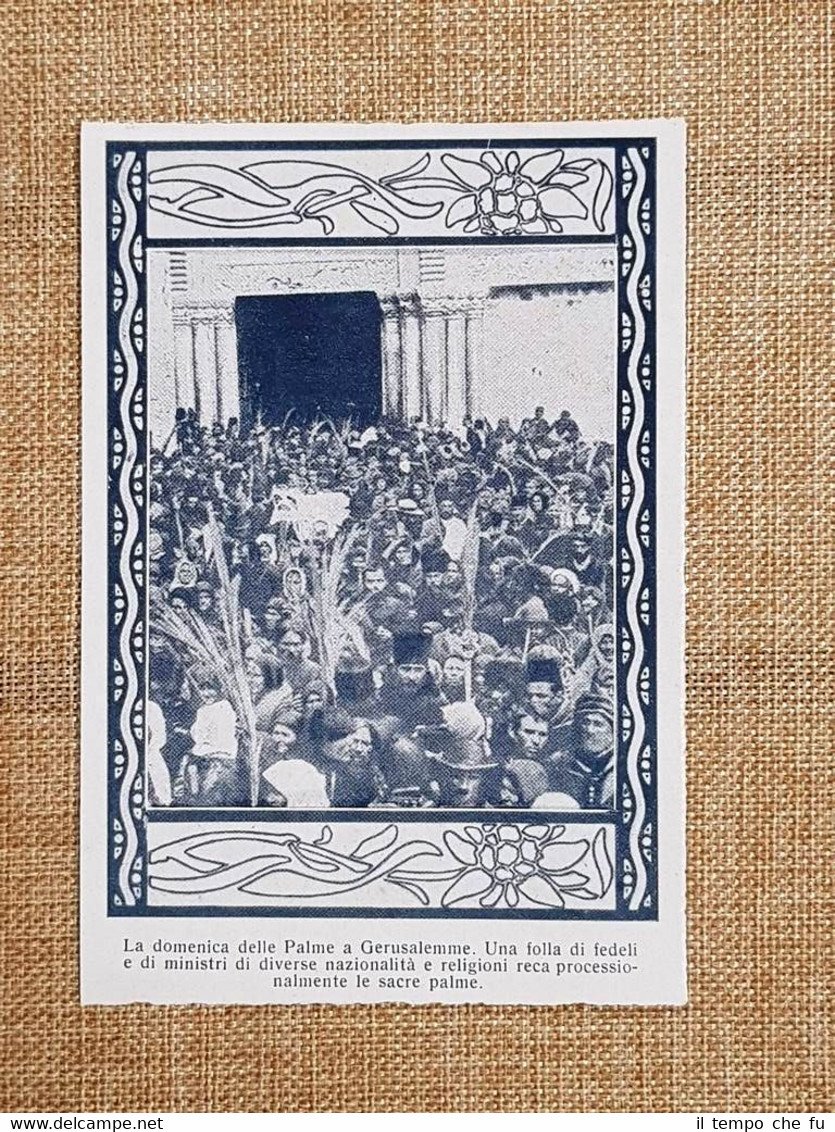 Gerusalemme nel 1928 Processione della Domenica delle palme Isdraele