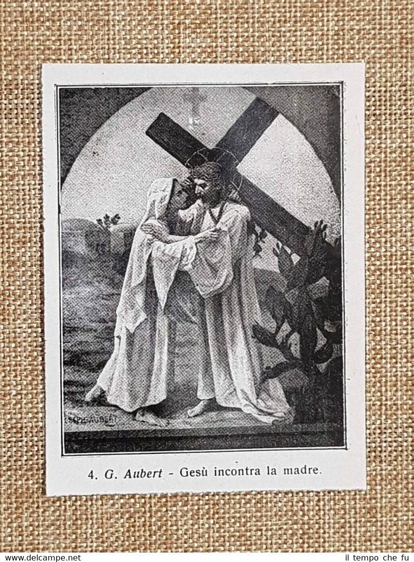 Gesù incontra la madre Quadro di G. Aubert Via Crucis … | Immagine principale