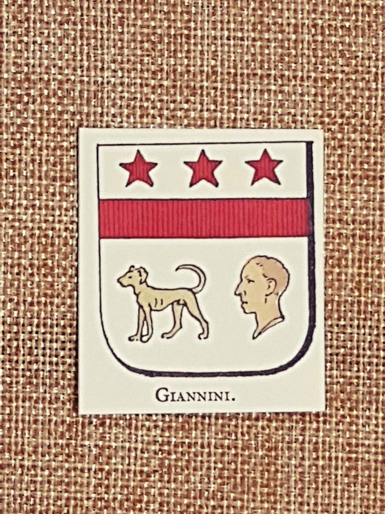 Giannini Stemma Famiglia Nobile Nobiltà Araldica Stampa del 1999