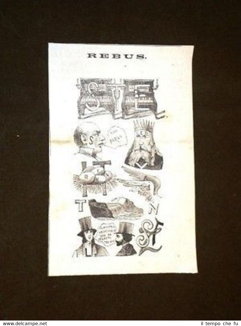 Giochi e passatempi antichi 2 Rebus Enigmistica d'epoca